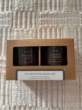 Threshold Wooden Wick Candle Set (2 sets)